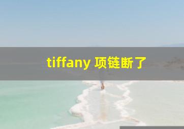 tiffany 项链断了